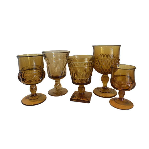 Amber Goblets Set