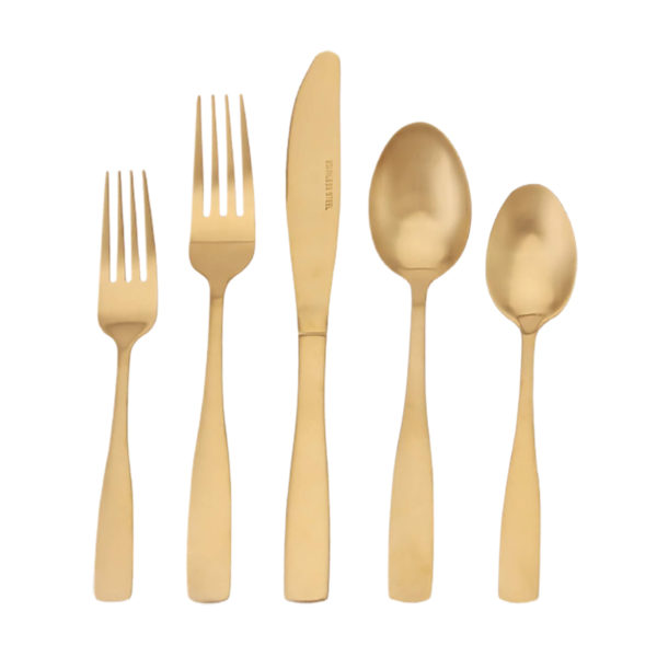 Matte Gold Flatware Set