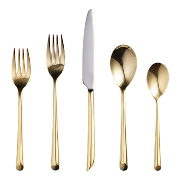 Shiny Gold Flatware Set